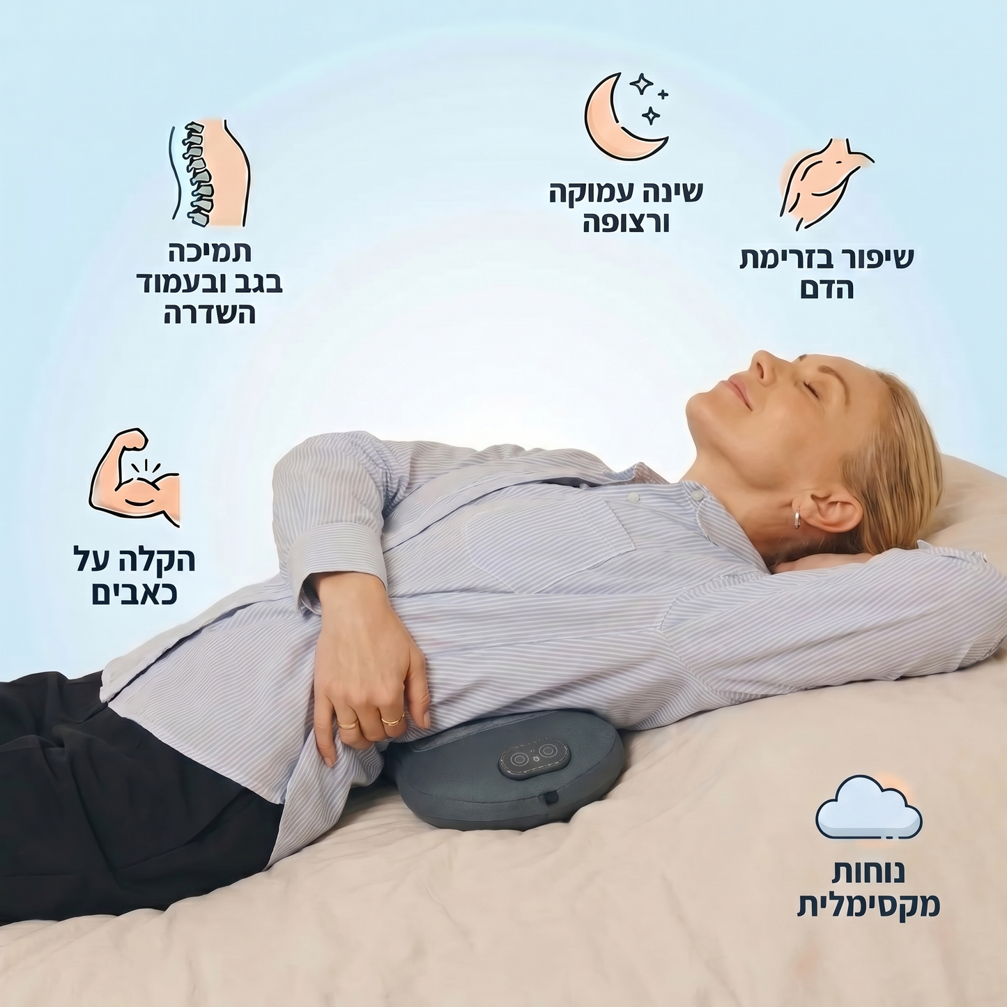 מכשיר עיסוי להפחתת כאבי גב - SpineCore™