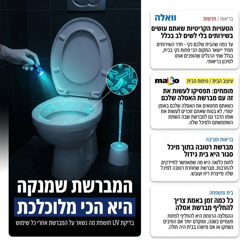ערכת ניקוי אסלה עם ראשים חד פעמיים לניקוי מקסימלי